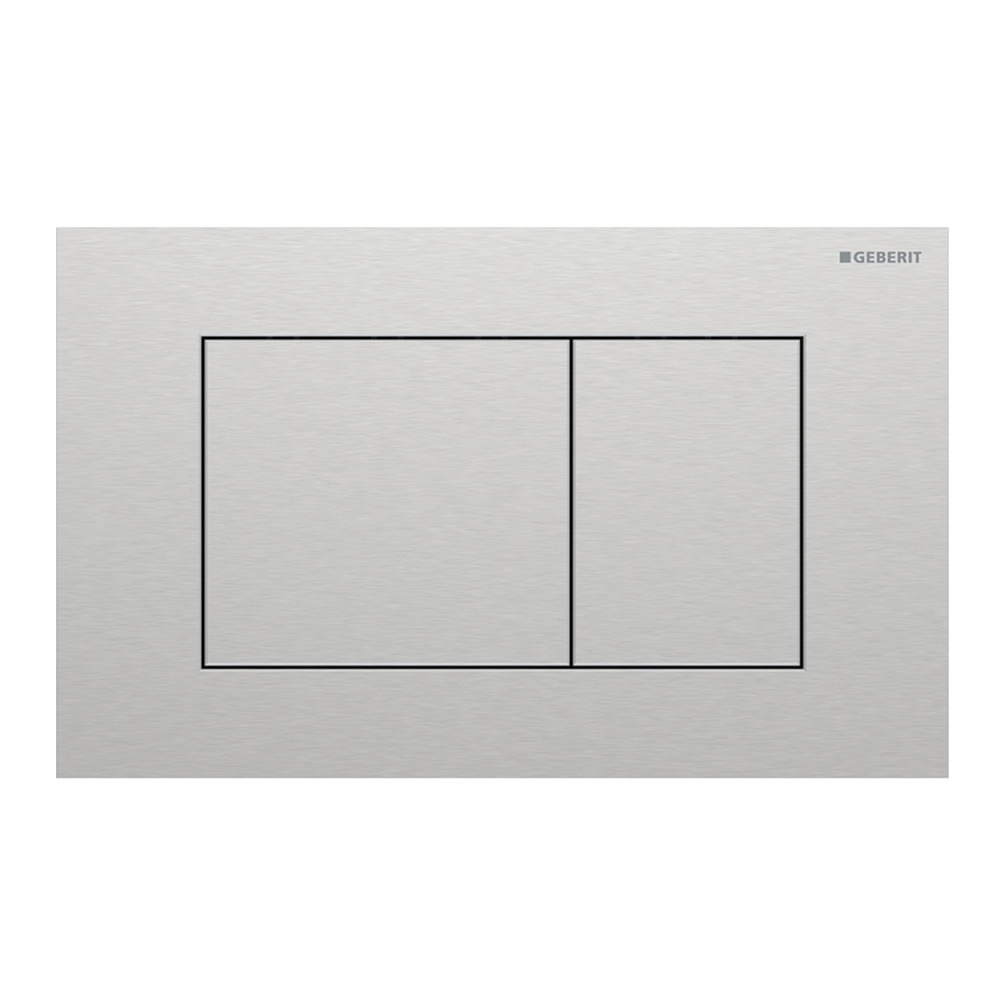 Cutout image of Geberit Sigma40 Square Stainless Steel Dual Flush Plate